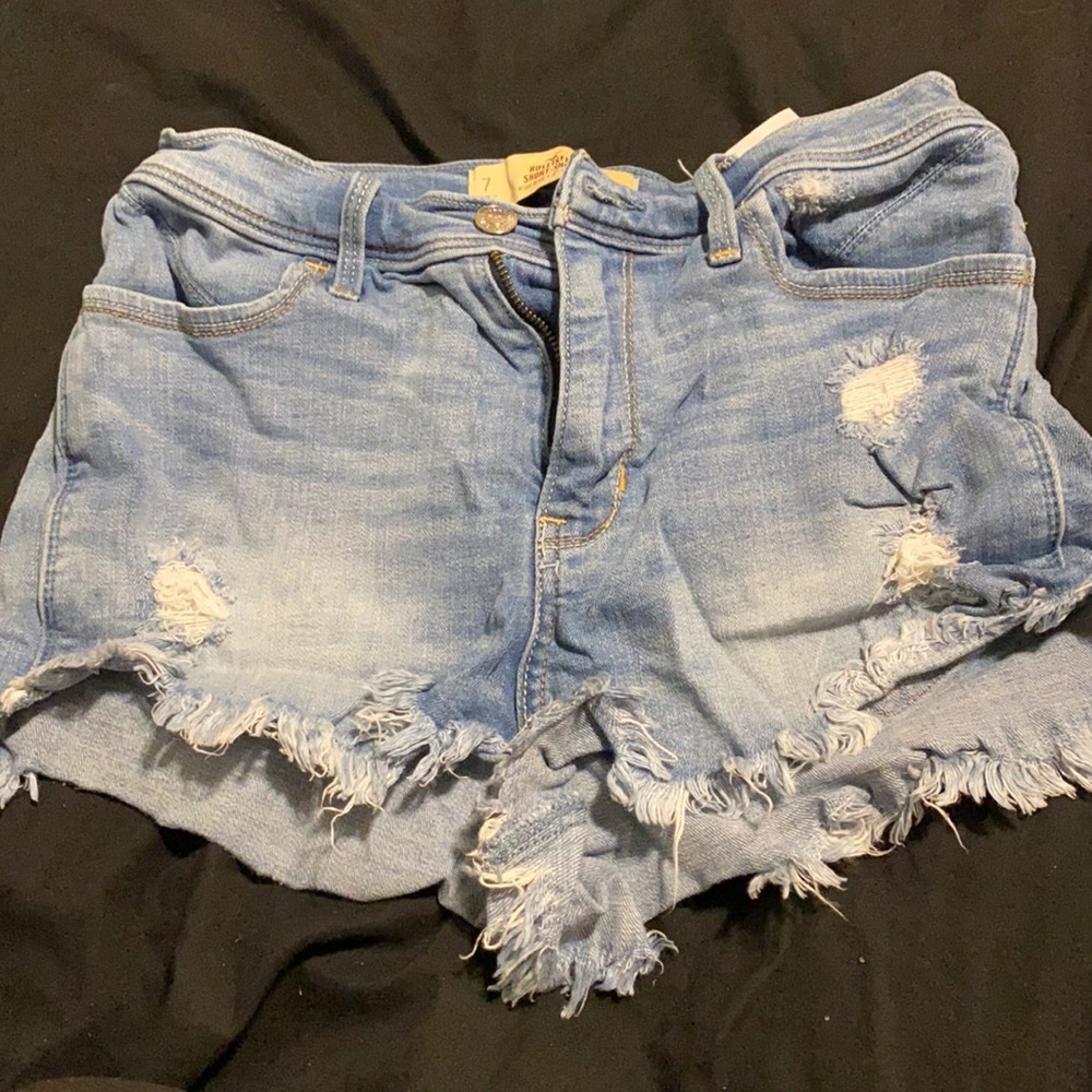 Jean shorts , hollister , size : 7 , w28